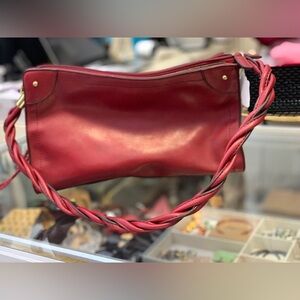 Elegant Red Leather Women's Bag